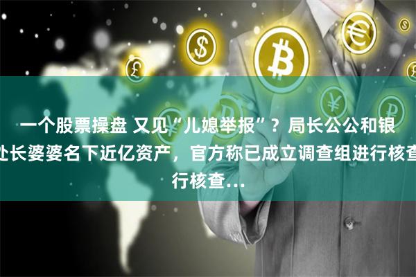 一个股票操盘 又见“儿媳举报”？局长公公和银行处长婆婆名下近亿资产，官方称已成立调查组进行核查…